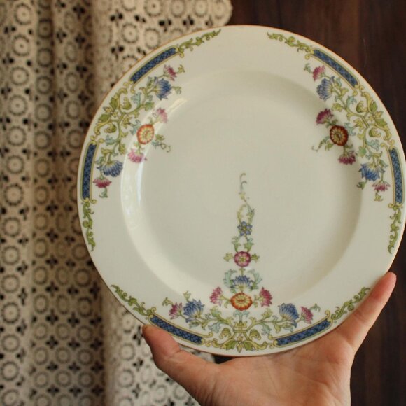 Vintage 1920s 1930s Dinner Plate, Hutschenreuther Selb Bavaria. Floral China, - Picture 6 of 10